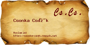 Csonka Csák névjegykártya