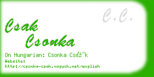 csak csonka business card